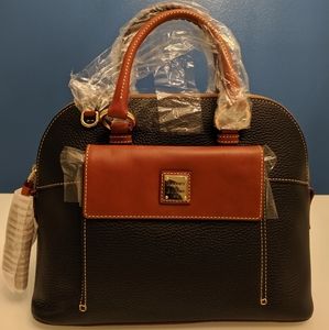 DOONEY AND BOURKE PEBBLE GRAIN AUBREY SATCHEL blue